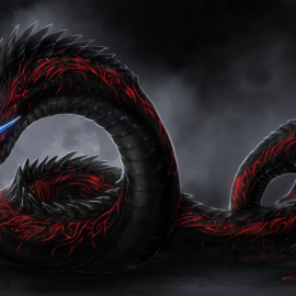 Черная змея арт