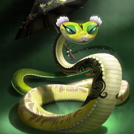 Смешная змея арт