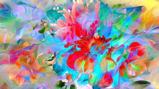 Ждун с цветами абстракция