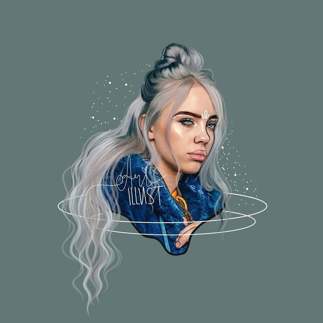 Билли айлиш арт. Billie Eilish Art. Billie Eilish портрет. Билли Айлиш рисунок. Billie Eilish мультяшная.