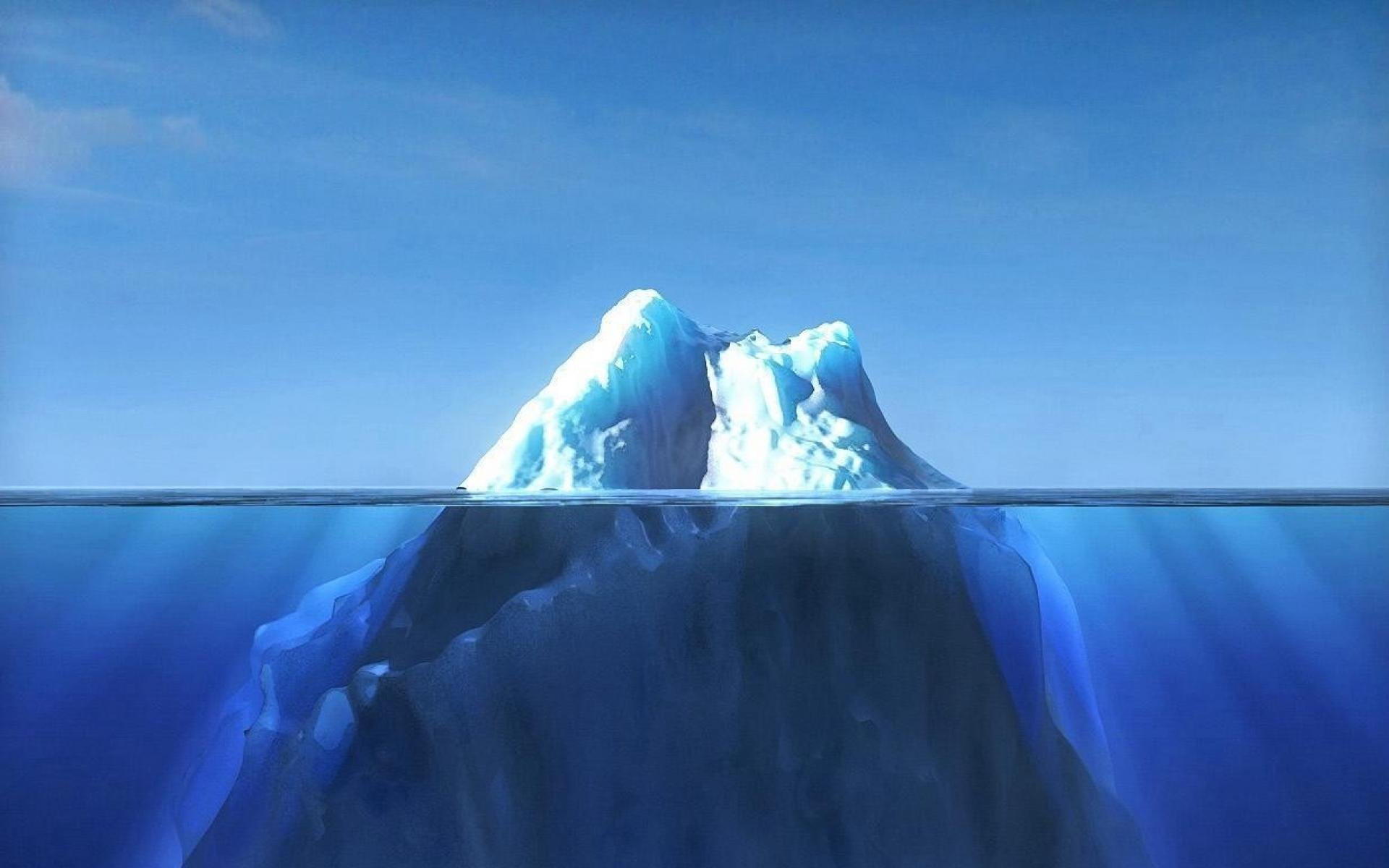Какая часть айсберга над водой