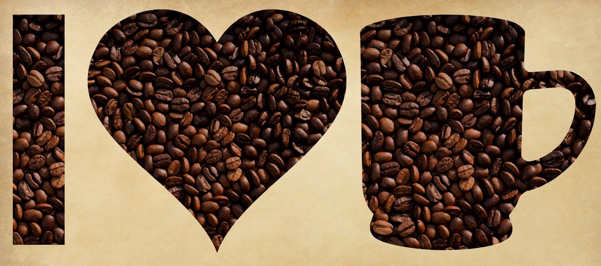 Кофейные зерна сердечко
