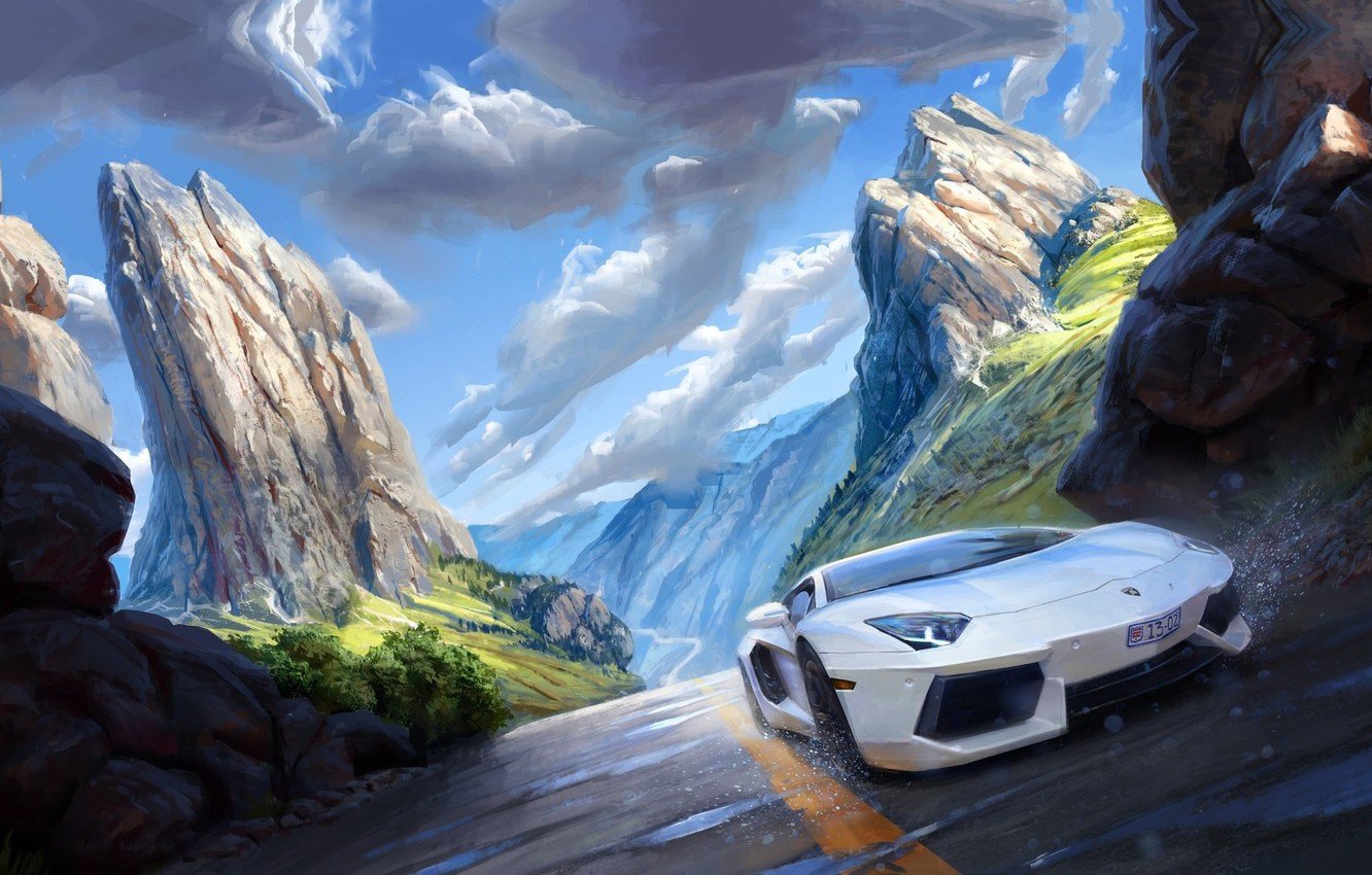 автомобиль и горы