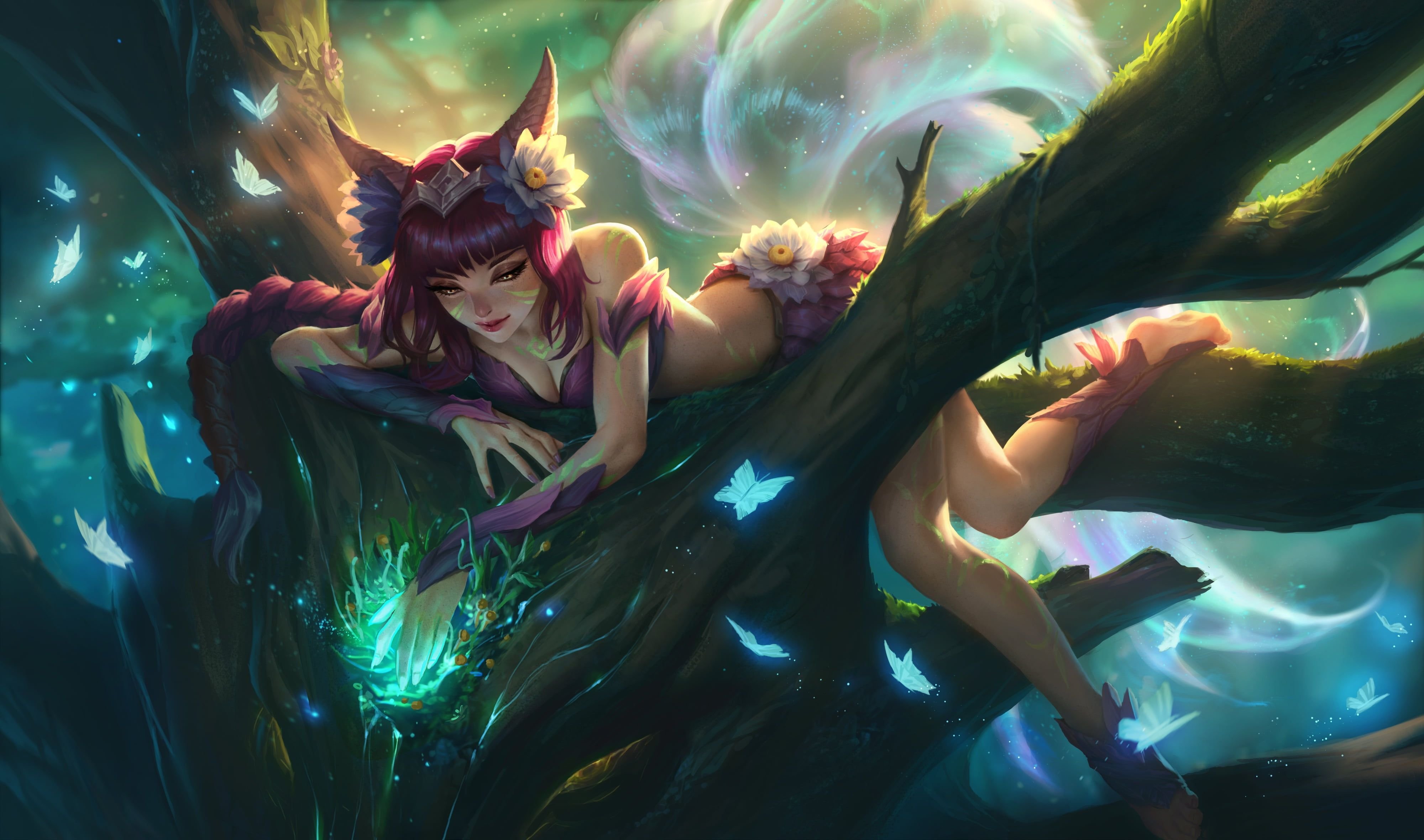 Ари лига легенд скины. League of Legends Ари. Elderwood Ahri. Ahri дух леса. Ари лига легенд арт.