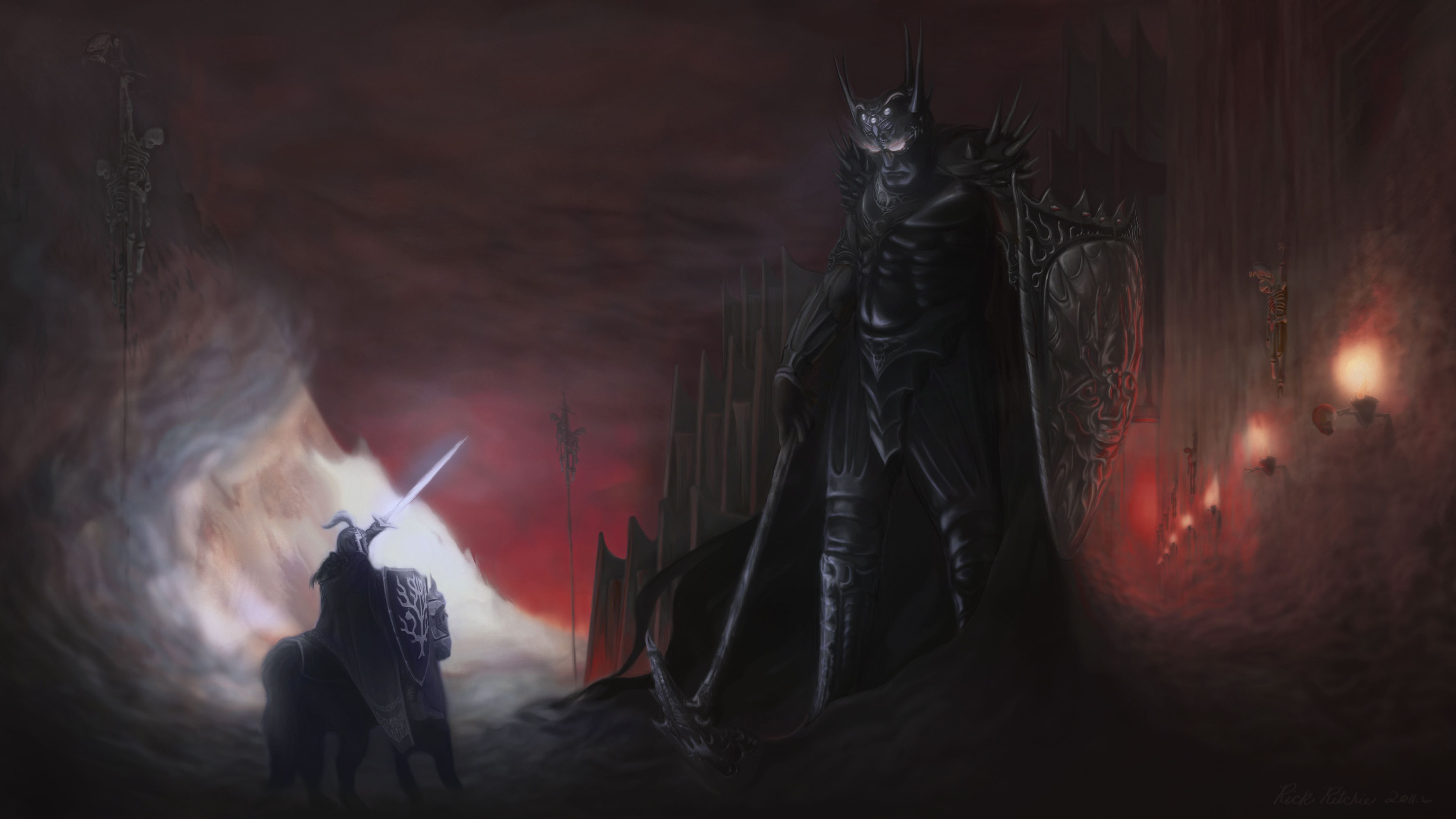 Восстание темного властелина. Сильмариллион Моргот. Мелькор Моргот Сильмариллион. Саурон и Король-чародей.