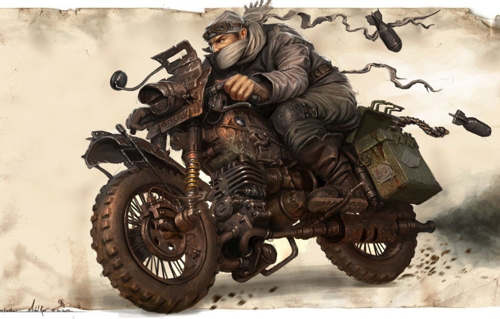 Мотоцикла Урал дизельпанк