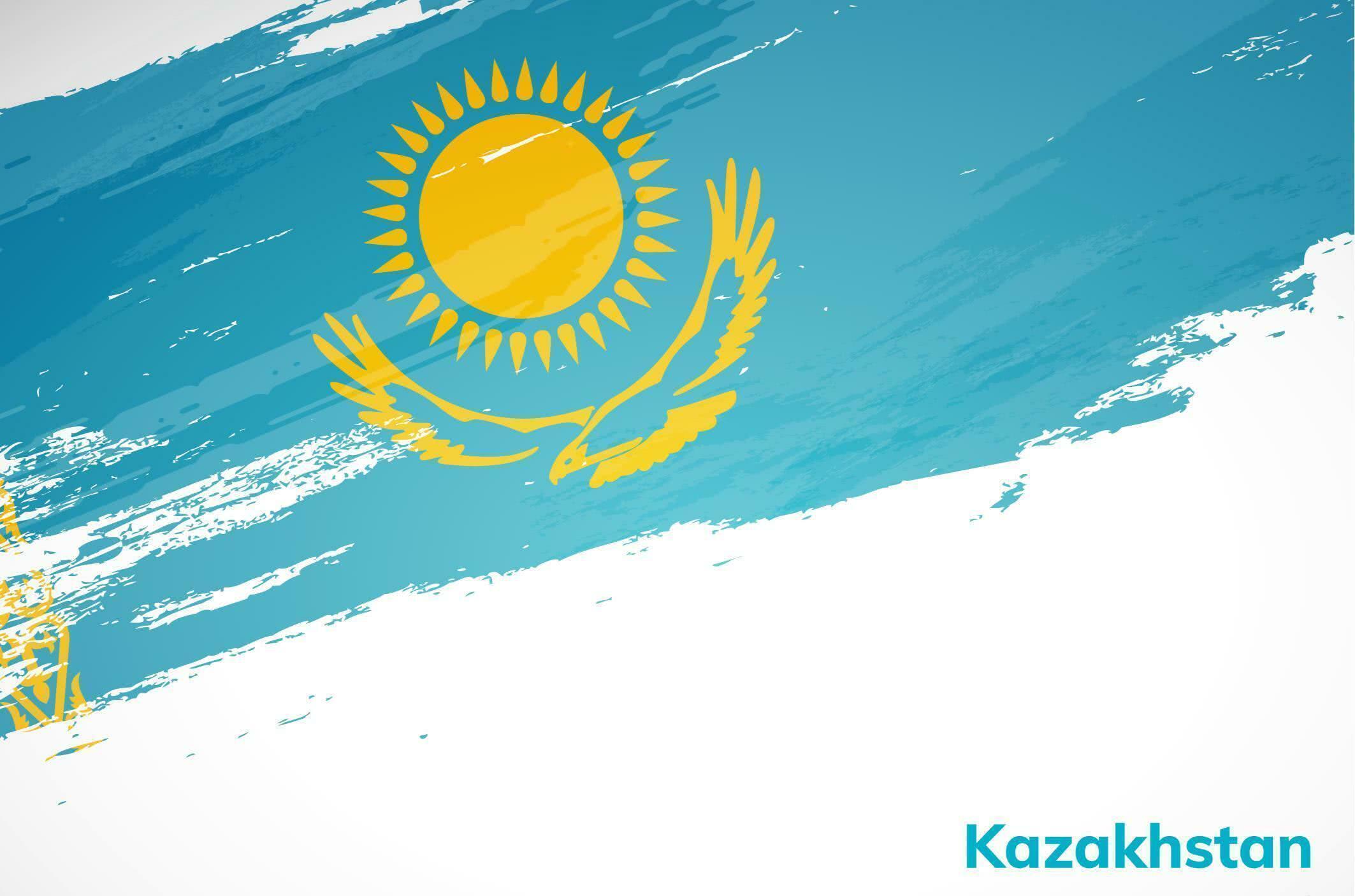Флаг казахстана арт