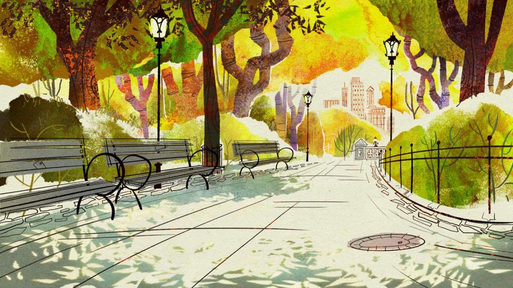 Рисование парков и скверов