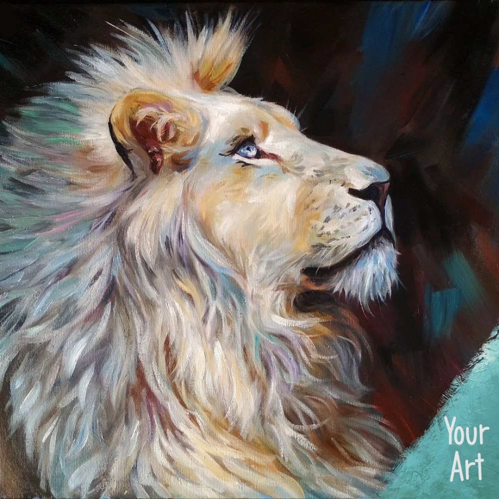 Портрет белого Льва