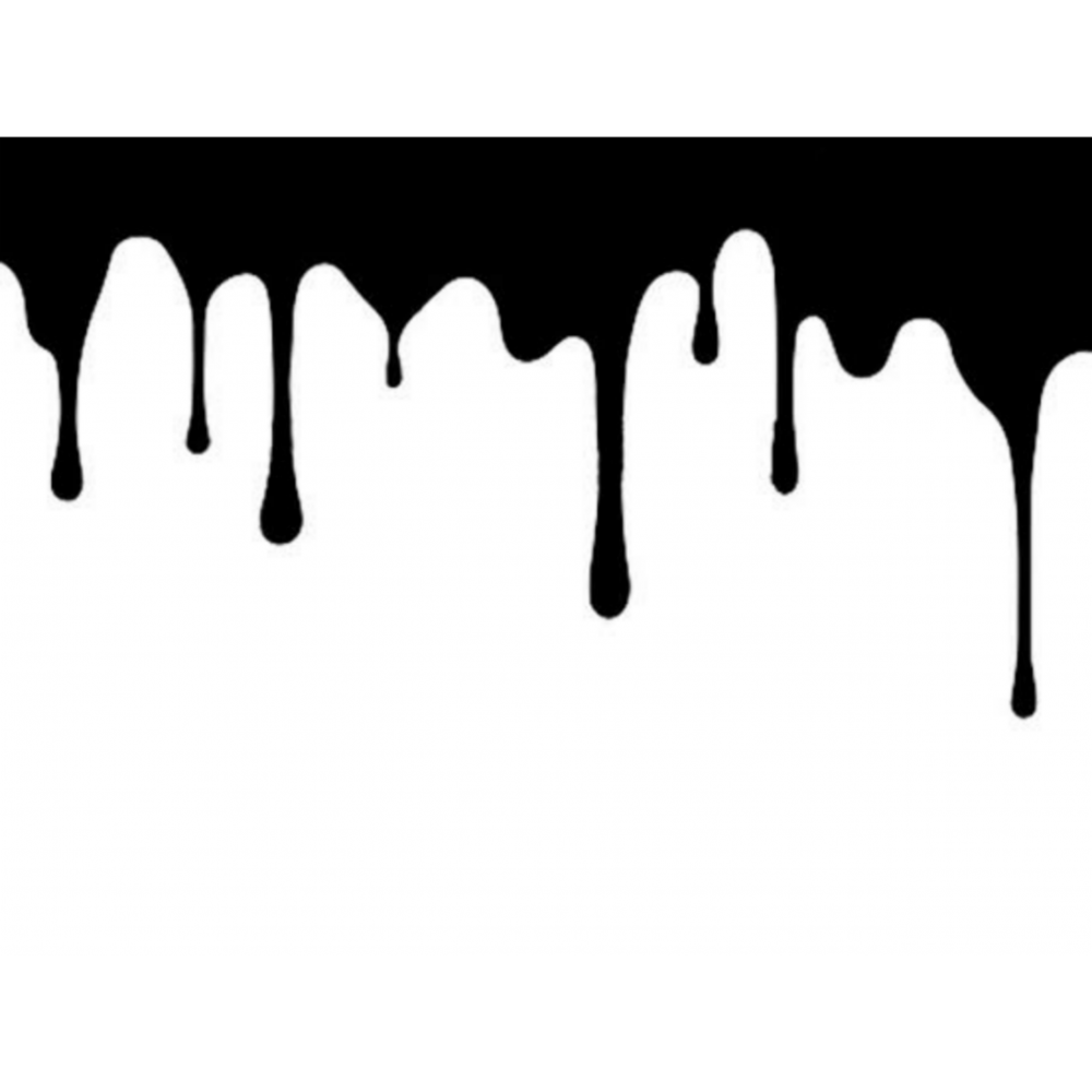 Потеки краски. Стекающая краска. Черные подтеки. Стекающие капли.