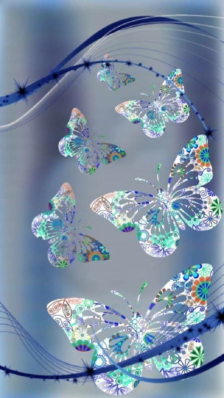 Бабочки с блестками