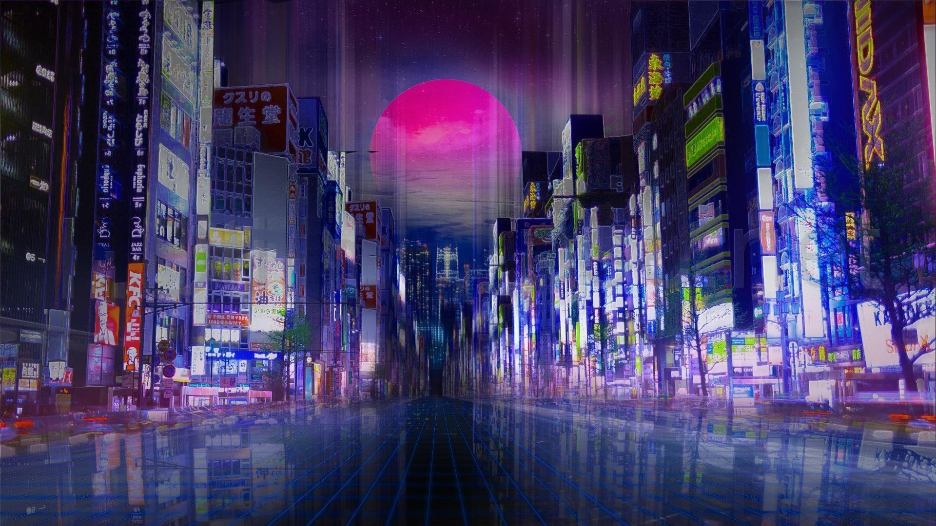 Япония город Токио аниме