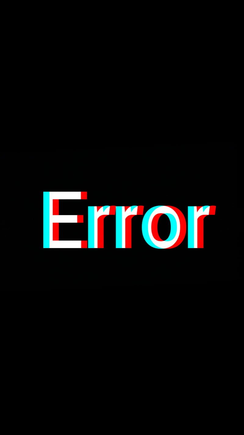 Error на черном фоне