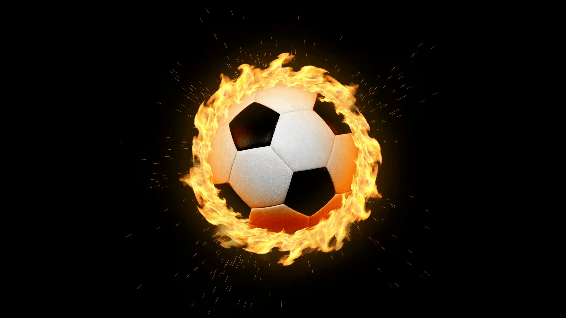 Огненный футбольный мяч