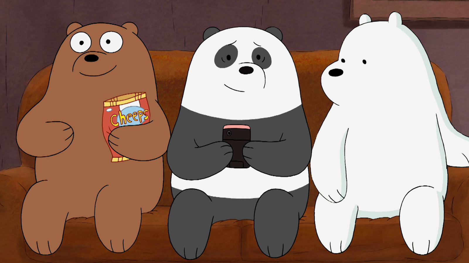 Три медведя белый Панда и Гризли. We bare Bears Гризли.