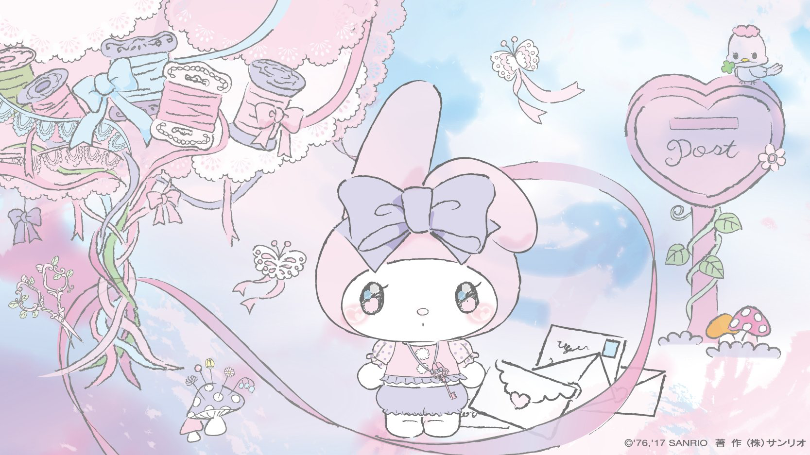 Обои с май мелоди. Обои Хелло Китти Эстетика. Санрио обои. Куроми Санрио фон. Sanrio обои.