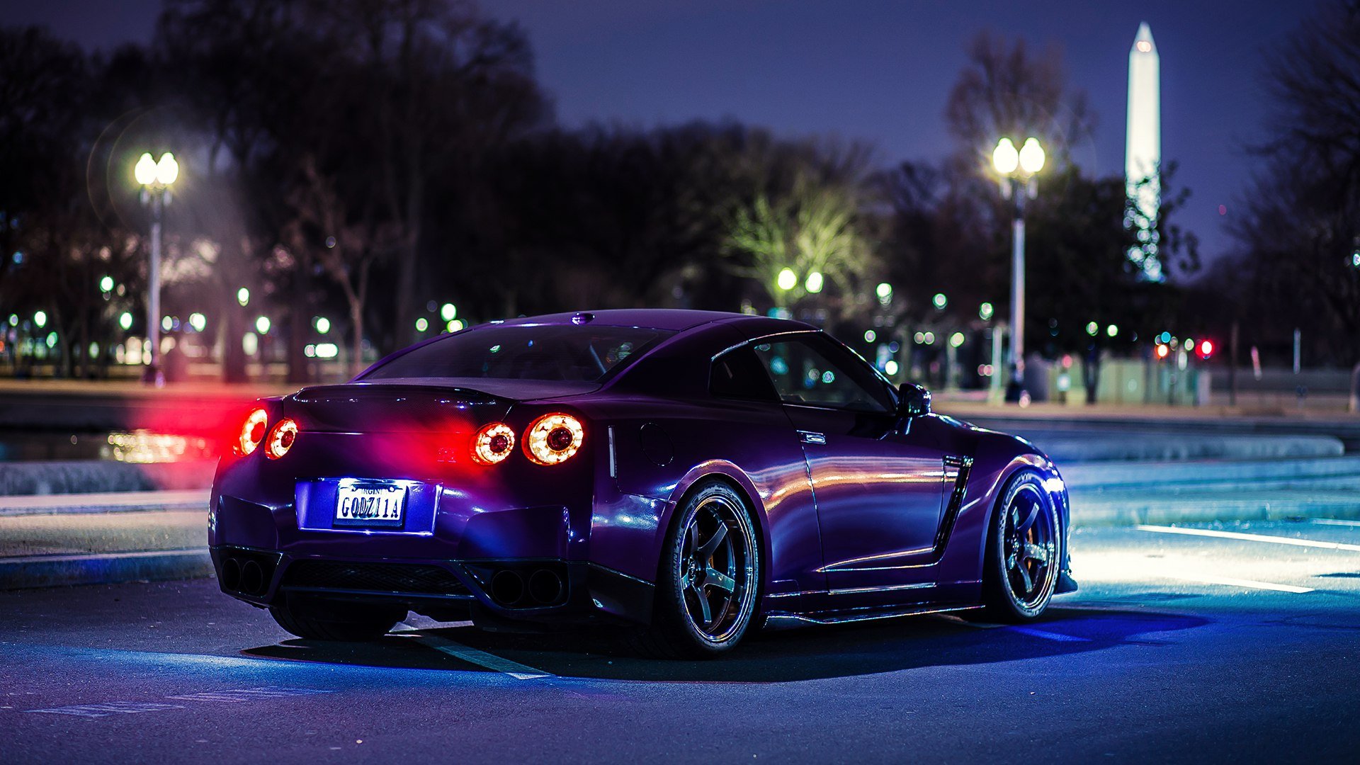 Nissan GTR r35 ночью