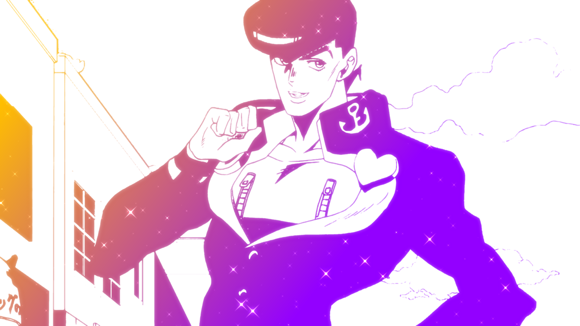 Джоджо обои. Рёхэй Хигашиката. Jojo Josuke Higashikata. Джоске Хигашиката обои. Джоске Хигашиката поза.