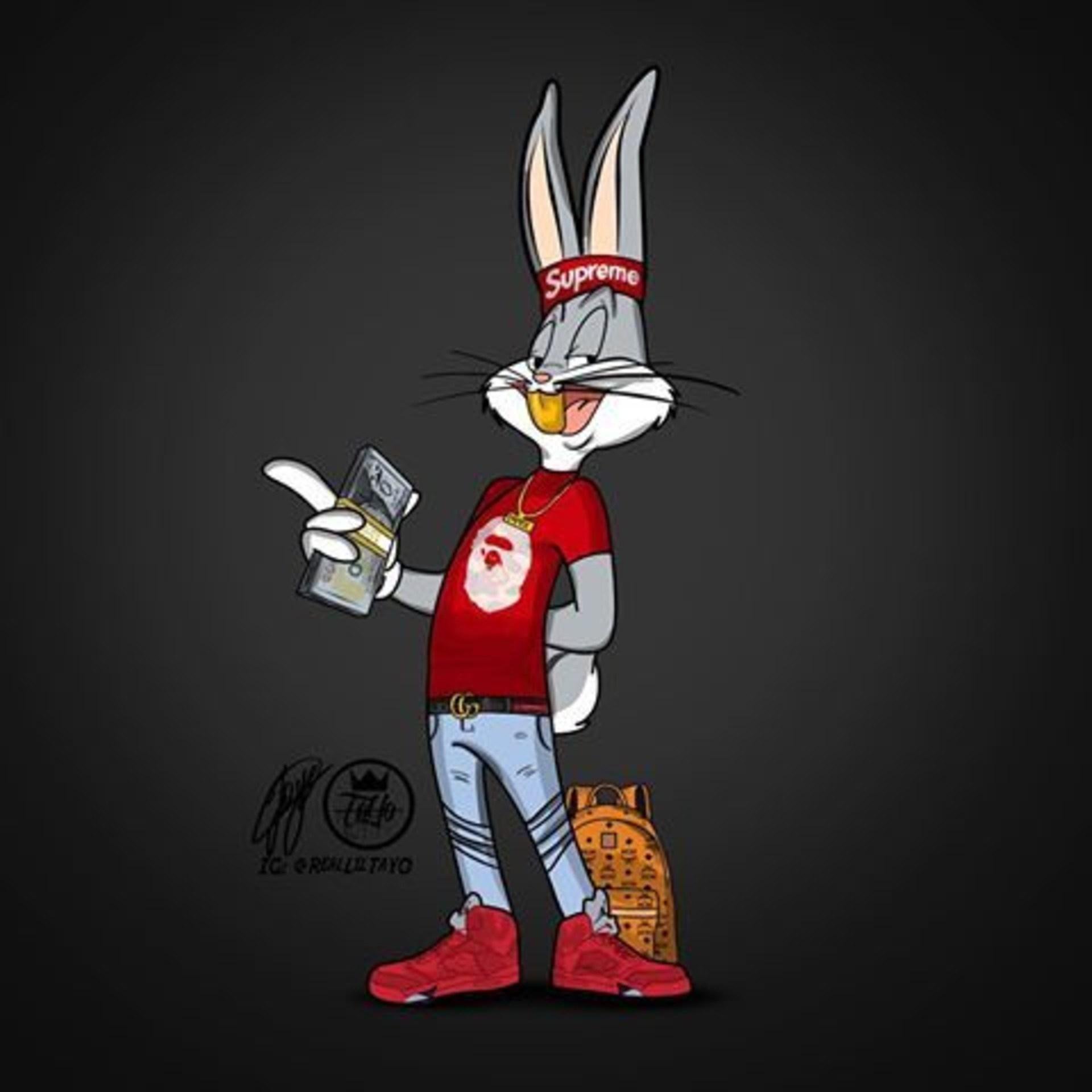 Buck bunny. Багз Банни Supreme. Bugs Bunny в гуччи. Багз заяц заяц Банни.