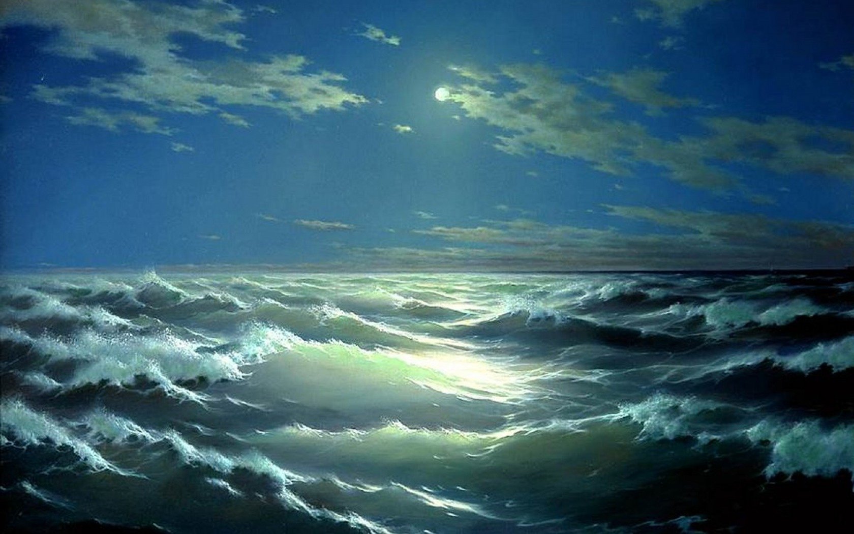 Небо как тогда 2. Лунная ночь на море Георгий Дмитриев.