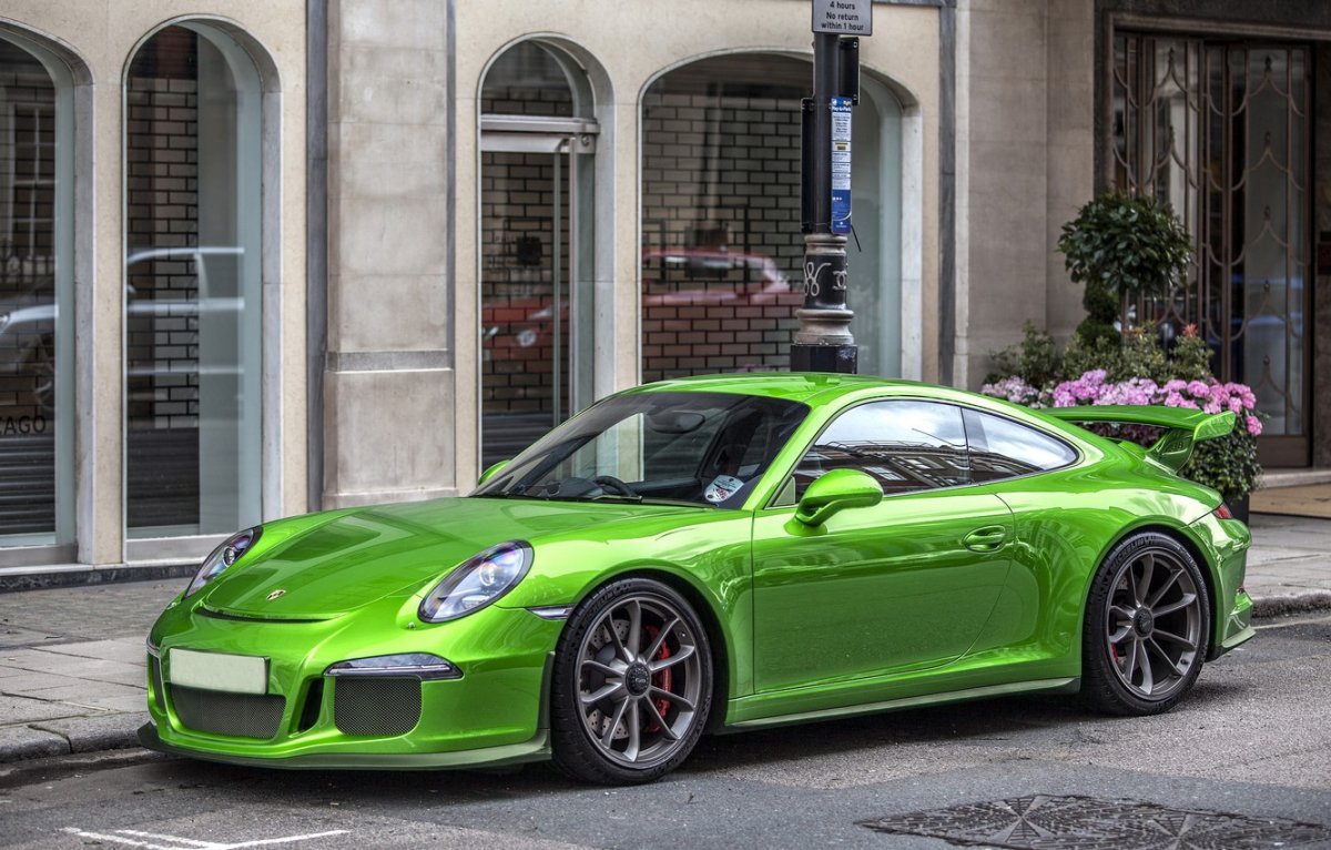 Olive Green Porsche