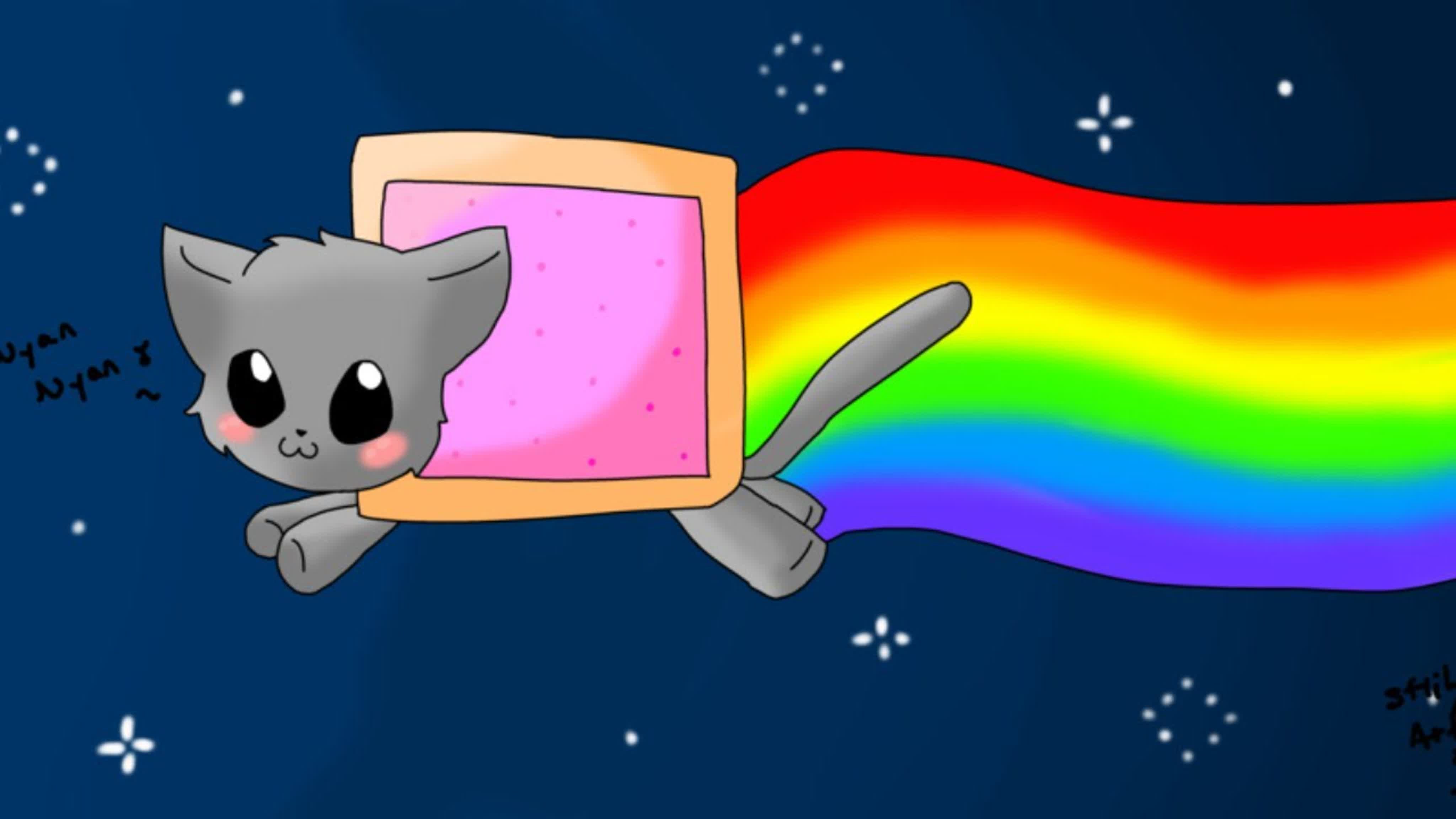 Nyan cat. Нуан Кэт. Ньян Ньян Кэт. Нян Кэт и ТЭК нян. Нян Кэт персонажи.