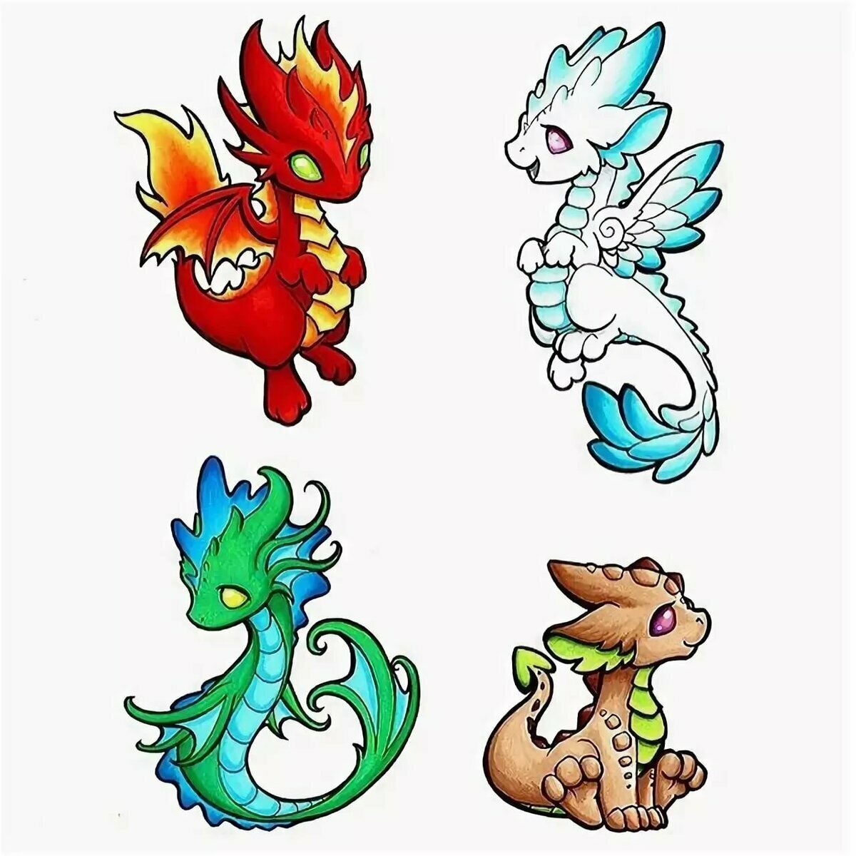 Легкие драконы для детей. Стихийные драконы. Дракончик рисунок. Милые драконы. Милый дракончик.