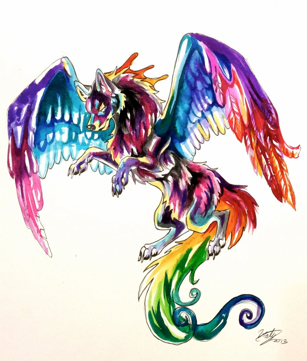 Разноцветный дракон