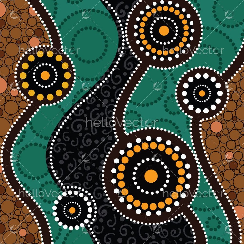 Aboriginal pattern vector