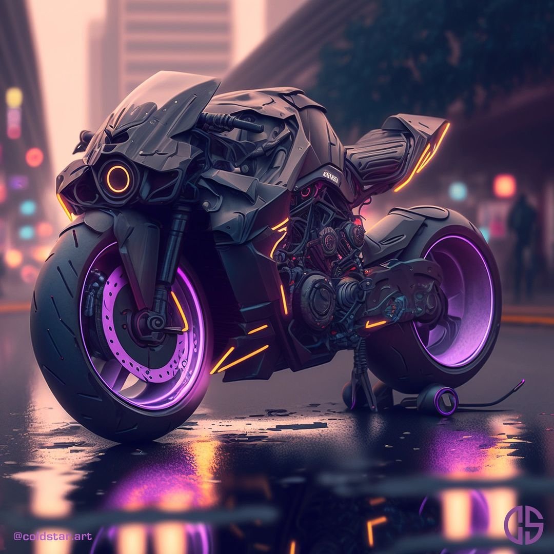 Кастом мотоцикл Cyberpunk