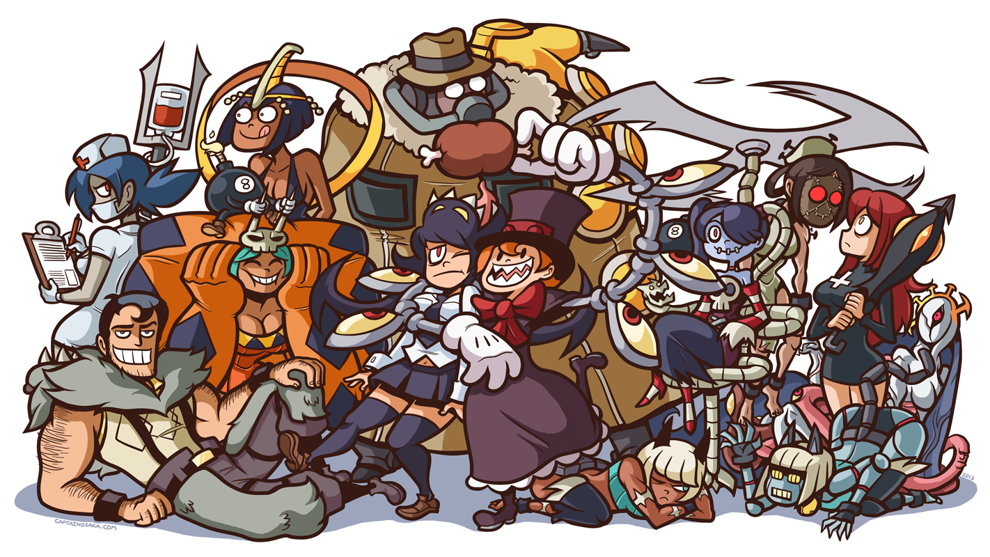 Скул бой персонажи. Скуллгерлс. Skullgirls 2 персонажи. Скулгерлз игра персонажи. Валентайн Skullgirls арт.