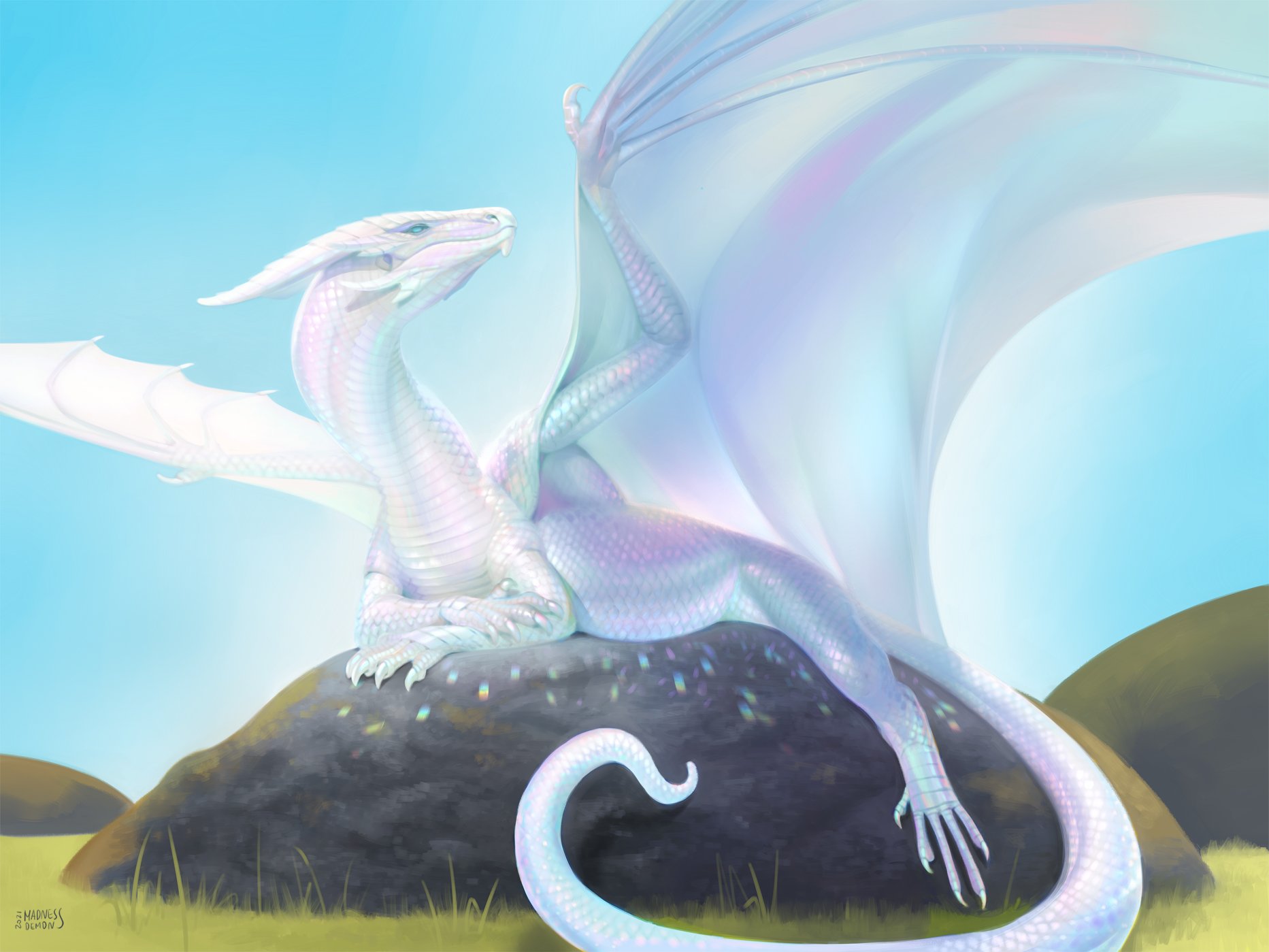Хранительница для короля драконов. Жемчужный дракон. Перламутровый дракон. Опаловый дракон. Белый дракон.